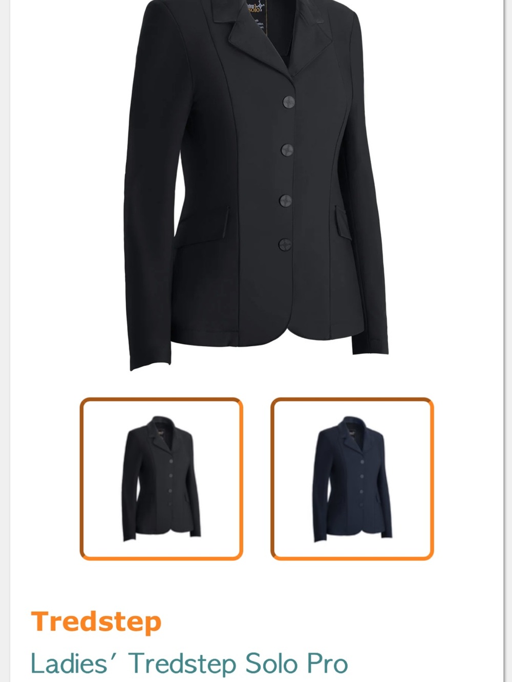 Ladies' Solo Pro Equestrian Jacket - Black